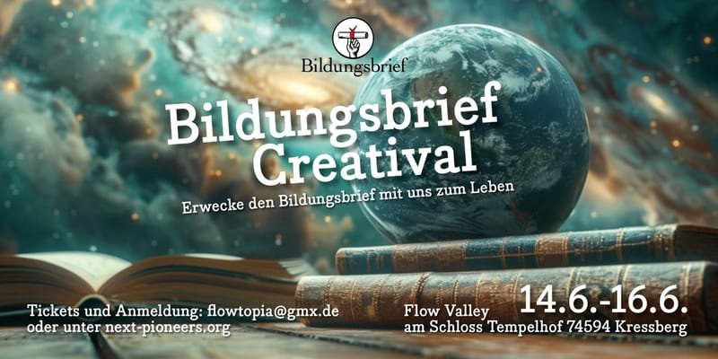 BILDUNGSBRIEF CREATIVAL im Flow Valley (Gemeinschaft Schloss Tempelhof)